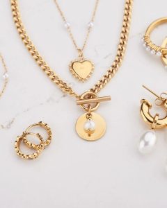 Stainless steel Necklace and Earrings